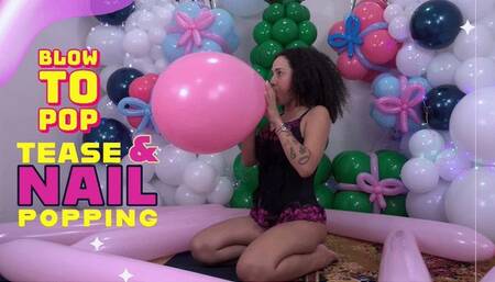 Beatriz Unique Looner Session: Blowing, Popping, and Teasing with Pink Perfection! -