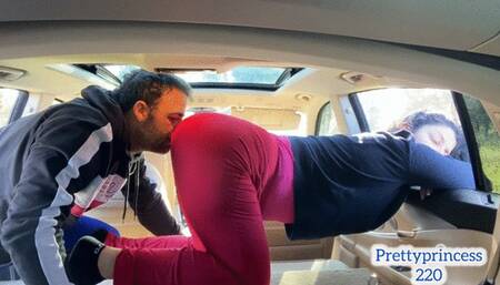 Public face farting in car