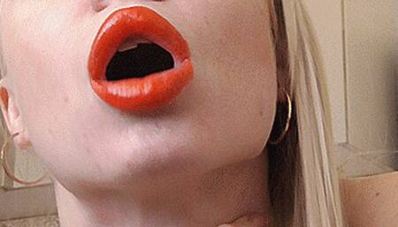 Beautiful big red lips! MP4