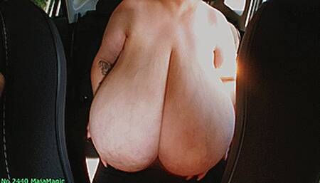 Maja meets Alice Part 221 - Big Boobs Car Riding with Alice - GoPro Version (Clip No 2762 - mp4 version)