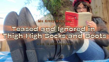 Teased and Ignored in Thigh High Socks and Boots HD