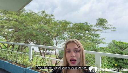 Cock pleasures with a pretty blonde chick