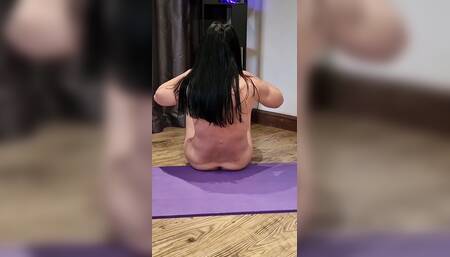 Naked Yoga - Stretching Myself