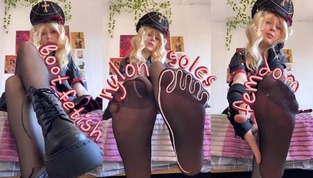 Lick my boots and nylon soles