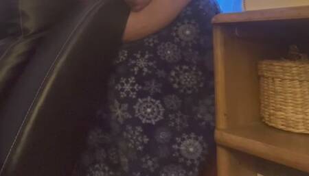 My fat belly can barely fit behind my couch