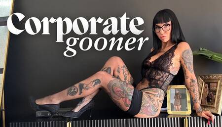 Corporate Gooner Scarlett Cummings teases you while at the office distracting you with the lure of a goon hole