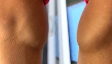 Pink Nails Underneath View Muscle Worship