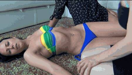 Deep pushing into a soft pulled in belly smj BD