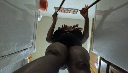 Giantess - Teenie gets Swept up by Giantess Giant Broom POV 4k, Female Domination, Shrinking Fetish, Fantasy