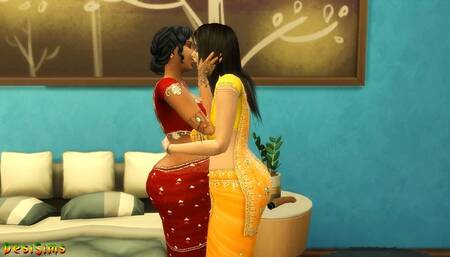 Vol 1 Part 9 - Lesbian aunty Manju strap-on fuck Lakshmi