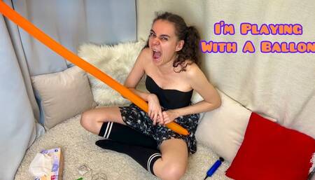 I'M INFLATING A LONG YELLOW BALLOONS 4K