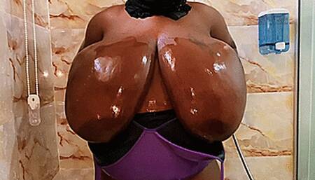 Maja meets Angela Part 3 - Boobs Bouncing and Showering with Angela (Clip No 2784 - mp4 version)