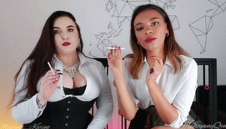 You will swallow mine and MahogenyQen ash POV - [FHD MOV] | Mistress Karino, MahoganyQen