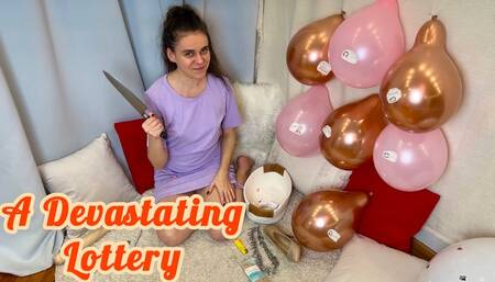 ORGANIZED A LOTTERY WITH BALLOONS BURST WITH VARIOUS EXTREME OBJECTS 1080 ENG SUB