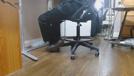 Shoeplay in Black Nylons