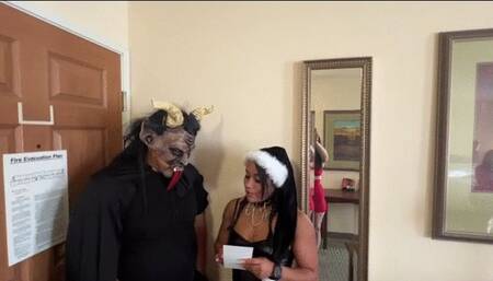 Lauren Sophia Gymnast Alexia and Melody Mynx in: Krampus amd his Little Helper Lo Res