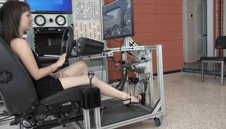 Raven Takes Her First Drive in the Simulator (MP4 - 720p)