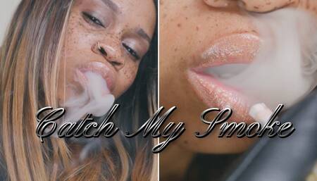 Catch My Smoke- Ebony Femdom Goddess Rosie Reed Luxurious Smoke Fetish In Fur Coat And Leather Gloves (standard definition)