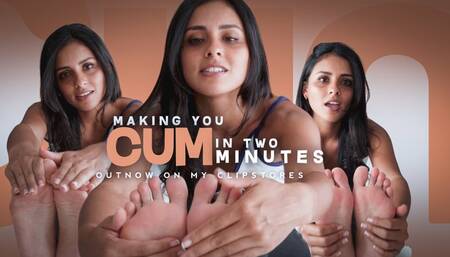 Cum in 2 Min - Pathetic Foot Slave Alert - Mistress Enola - Fast FOOT JOI for premature Betas