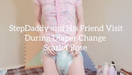 StepDaddy and His Friend Visit During Diaper Change