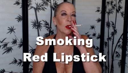 Smoking 120 Cigarette Red Lipstick HD (WMV)