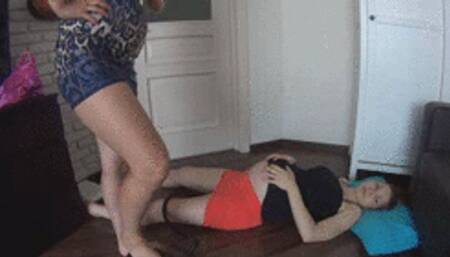 SHE INFLATED MY BODY THROUGH MY PUSSY TILL I CUM 5 BI