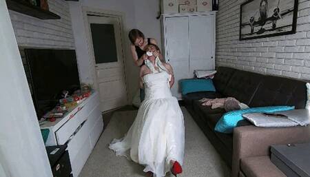 Hard gag in mouth and tightly tied body B