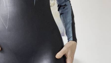 rubber tri wetsuit , snorkel play with toys and strap on