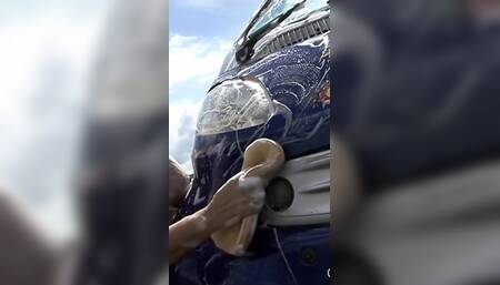 Carwash with Blonde MILF Jill Sommer