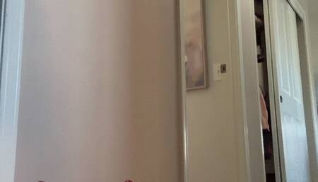 Long Black Dress High Heels Hallway