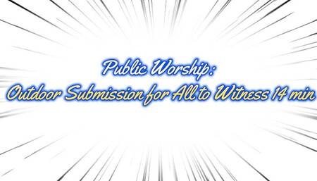 Public Worship: Outdoor Submission for All to Witness