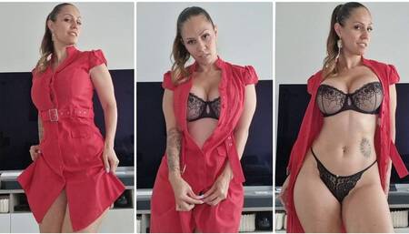 0378 MILF softcore striptease after work