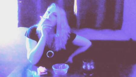 Faith smokes in the bar in 'The Pickup'