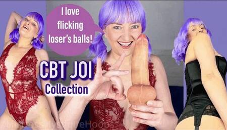CBT JOI Collection - Female Domination Jerk Off Instruction Ballbusting Games with Femdom Mistress Mystique Hoops - MP4