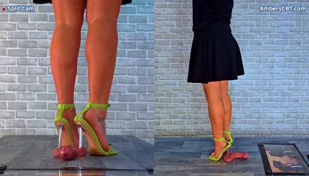 Busting The Cum From His Balls Under My Strappy Metal Heels 2 - Split Cam