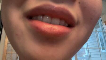 Aurora’s Seductive Teeth and Tongue Play