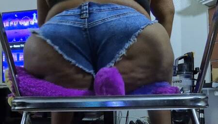 Transformation Fantasy - Goddess MXDominion uses Bubble Butt in tiny blue Jean Shorts to Dominate Transformed Lover in their new Teddy Bear Form 1080, female domination, ass smother, ass fetish