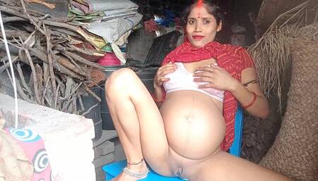 The Bihari Girl Went the Roof and Was Pressing Something and Fingrring Her Pussy