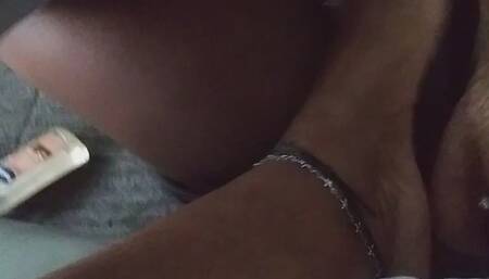 Cinnamon Spicyy have fun with him standing on his feet