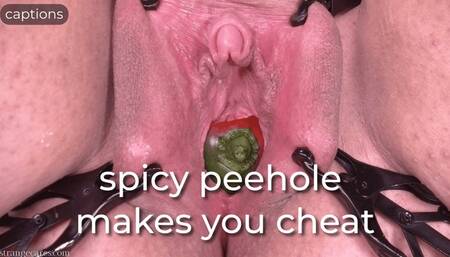 spicy peehole makes you cheat - captioned