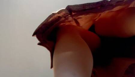 under her woolen skirt mov