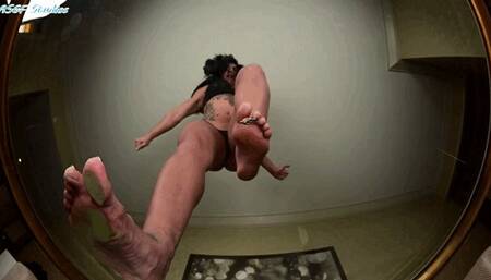 Sexy Chicanas barefoot GIANTESS CRUSH! - MP4