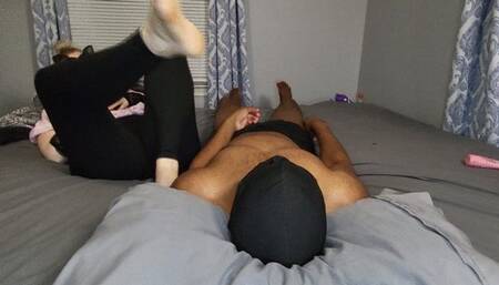 Slave Giving Foot Massage for Punishment