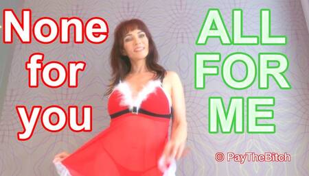 Spoiled Holiday Goddess in sexy red santa lingerie here to ruin your xmas season and take it all for myself with findom bratty princess