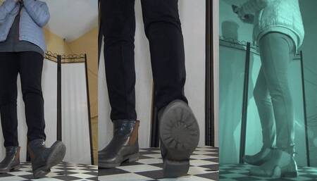 Pinched and squashed under her worn-out everyday shoes - Cam 1