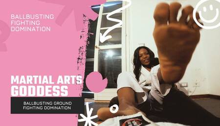 Martial Arts Goddess ballbusting and ground fighting domination