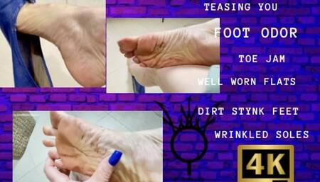 Flats Dijean well worn stinky toe jam