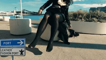 Leather Fashion Port - maxi coat Reina Leather