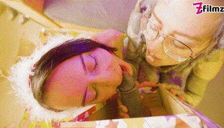 POV Xmas Threesome with Anuskatzz and Lily Lu (1080)