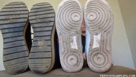 2320 Sneakers worship with Alexia and Noemie